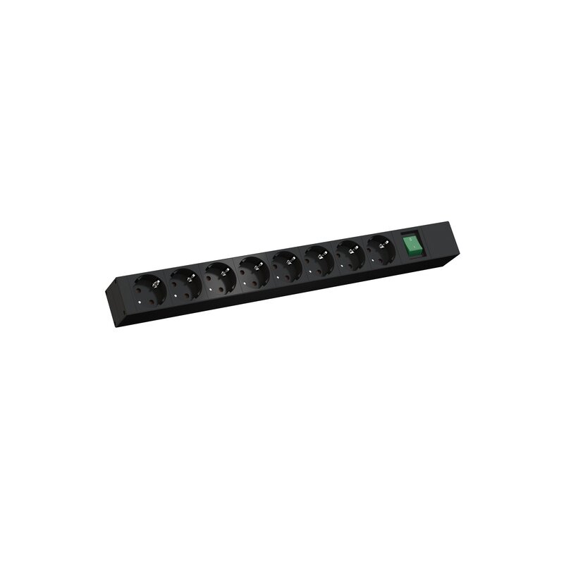 H198SE, 19 Steckdosenleiste 1HE D-Serie Basic 8xCEE7/3-Steckdose; 1xSchalter, mit CEE7/3-Winkelstecker; Zuleitung: 2,0m H05VV-F 3G1,5mm² H198SE, 19 Steckdosenleiste 1HE D-Serie Basic 8xCEE7/3-Steckdose; 1xSchalter, mit CEE7/3-Winkelstecker; Zuleitung: 2,0m H05VV-F 3G1,5mm²